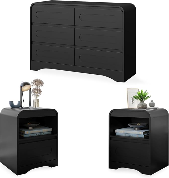 3 Piece Bedroom Set, Dresser and Nightstand Sets