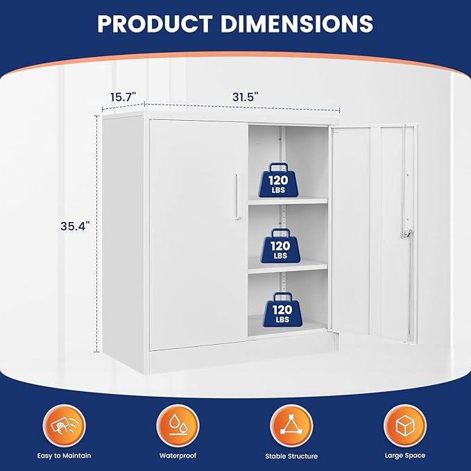 Yizosh Metal Garage Storage Cabinet