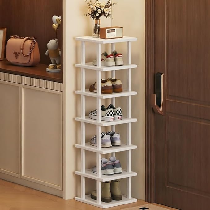 SAN HE 7-Tier Modern Bamboo Shoe Rack
