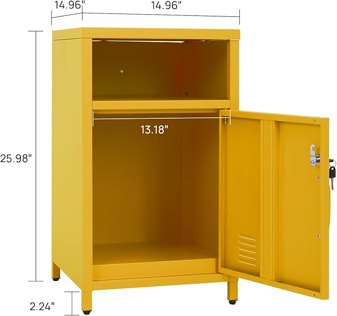 ALBAD Compact Metal Nightstand