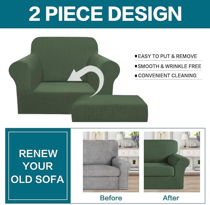 Turquoize 2 Piece Chair Covers Chair Slipcovers