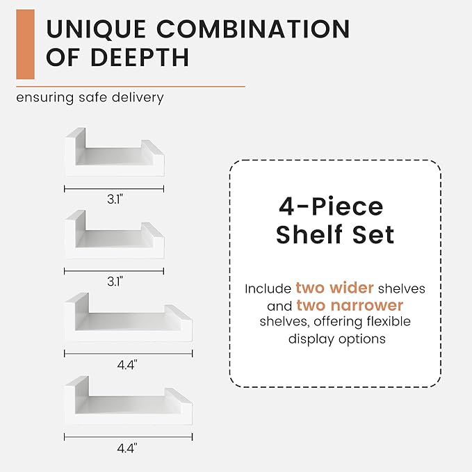 FLYJOE Floating Picture Ledge Shelves