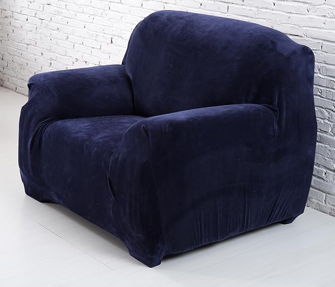 vctops 1-Piece Velvet Plush Stretch Chair Sofa Slipcover Soft Fuzzy Fluffy
