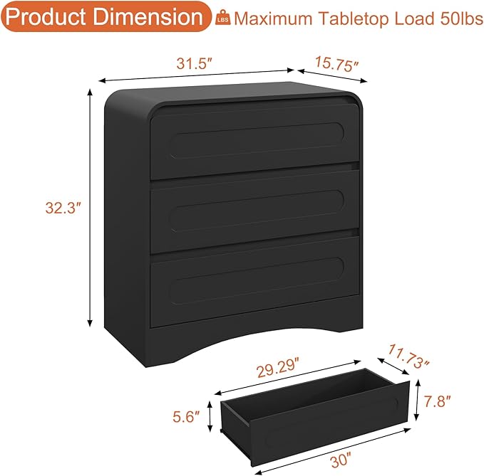 3 Piece Bedroom Set, Dresser and Nightstand Sets