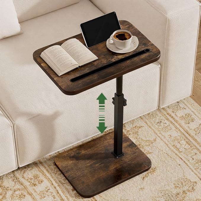 360° Swivel Sofa Side Table for Couch