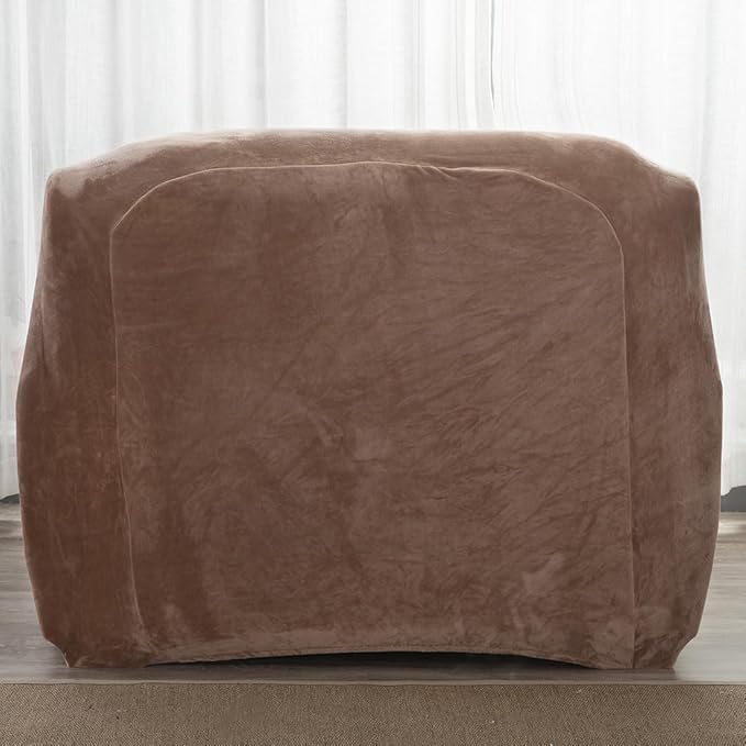 vctops 1-Piece Velvet Plush Stretch Chair Sofa Slipcover Soft Fuzzy Fluffy