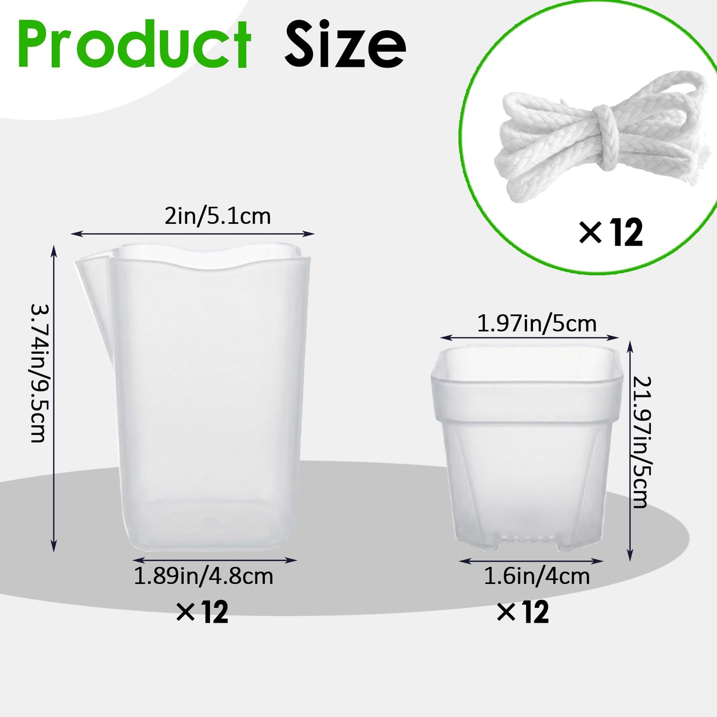 ROJMMFOL 12Pcs Self Watering Pots, 2in Self Watering Pots for Indoor Plants, Mini Clear Plant Pots with Cotton Wick, Double-Layer Design, Perfect for Succulents, Herbs, Green Plants