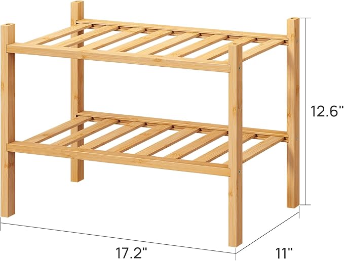 viewcare Small Shoe Rack, 2-Tier Shoe Rack