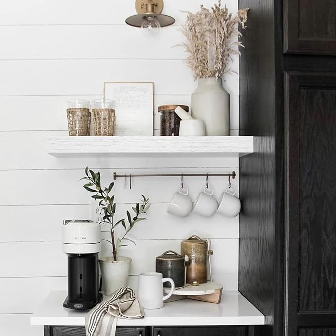 QEEIG Floating Shelves for Wall Bathroom Shelf Bedroom Kitchen Living Room