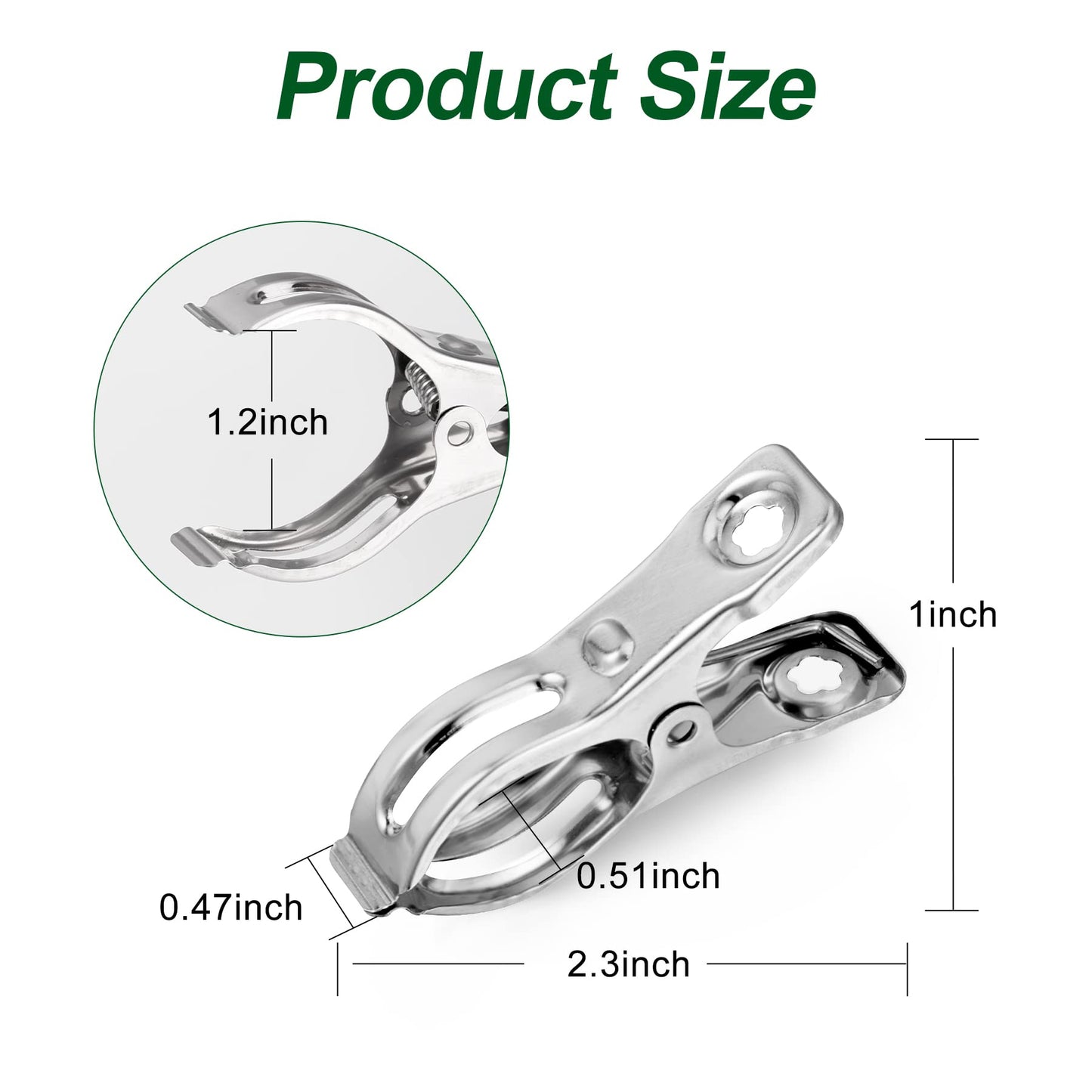 Samhopo 60 Pcs Row Cover Clips, Garden Clamps for Netting, Greenhouse Clamps Made of Stainless Steel, Have a Strong Grip of Greenhouse Clips, For 1/2'', 3/4'', 1'' Garden Hoops or Pvc