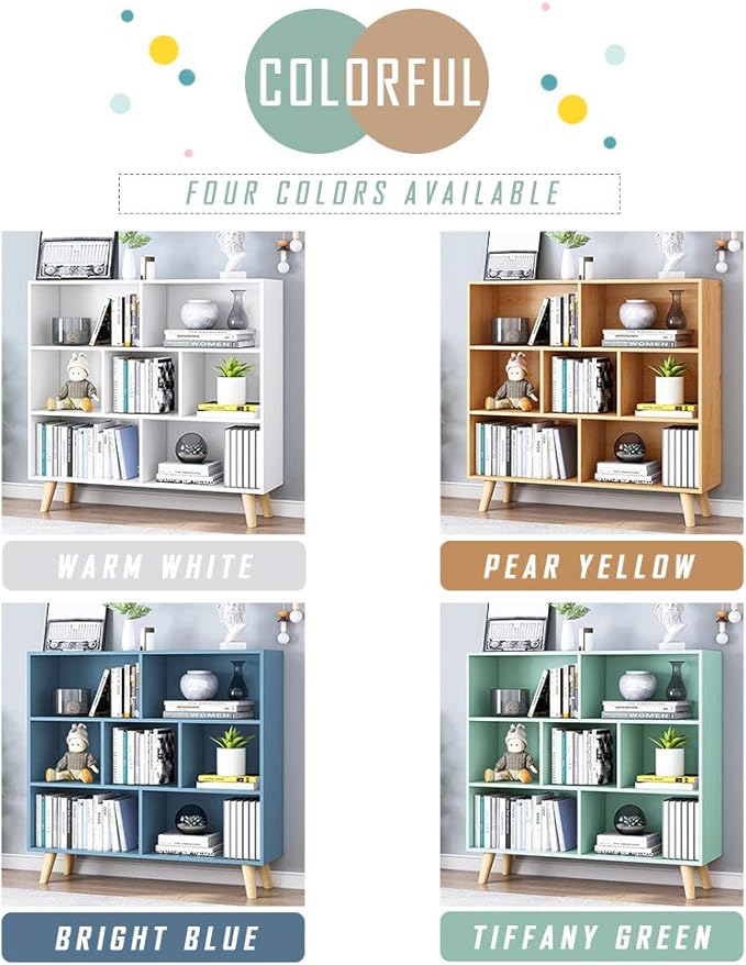 IOTXY Wooden Open Shelf Bookcase