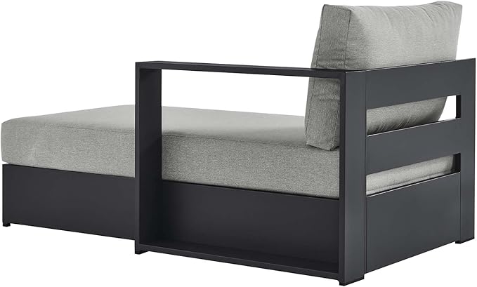 Modway Tahoe Powder-Coated Aluminum Outdoor Chaise Lounge Gray