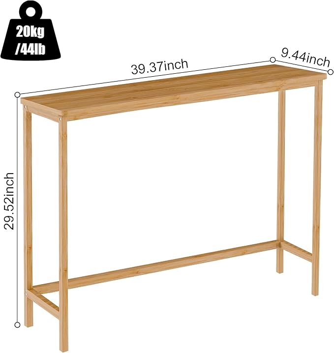 VASMIA Console Table, Entryway Table, Narrow Sofa Table, Living Room