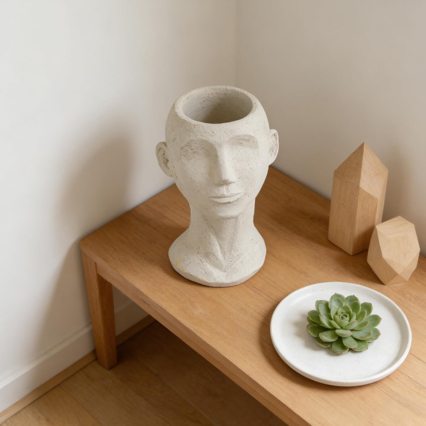 LC LCdecohome Face Vases Flowers Bust Planter - Greek Statue Flower Vase for Home Roman Décor Living Room Grecian Bust Pot Head Planters Indoor Unique Planters for Indoor Plants 6.5 * 5.9 * 9.8 Inch