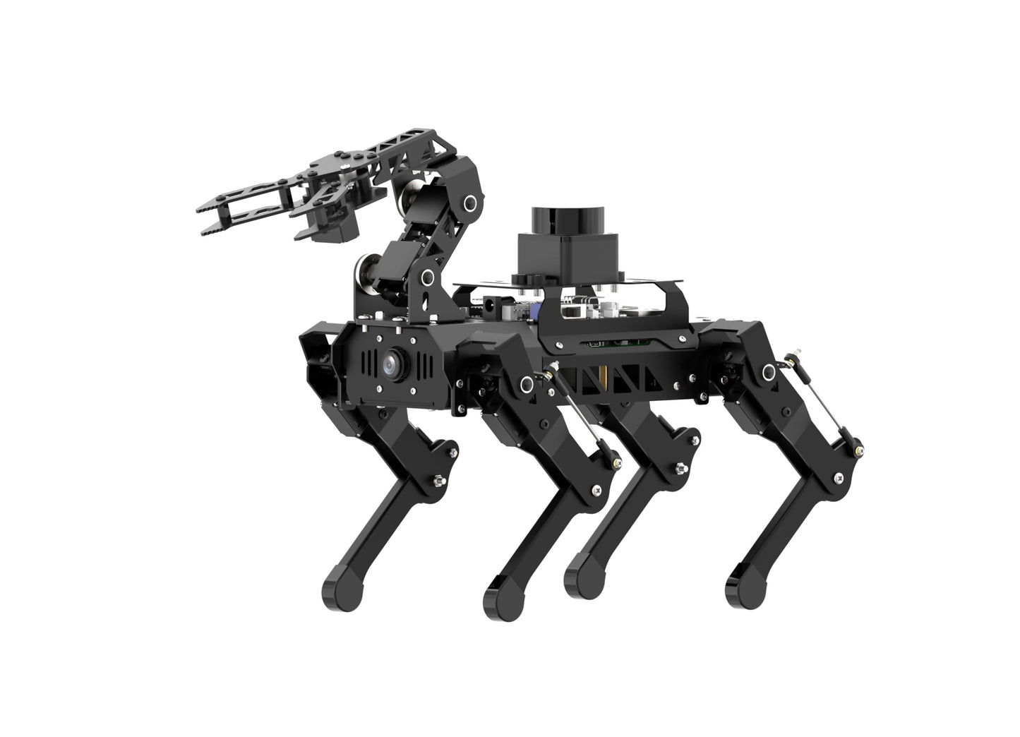 PuppyPi Robot Dog with ChatGPT Large AI Models AI Embodied Intelligence ROS Robotic Dog Vision Scene Voice Understanding SLAM Mapping Navigation Bionic Quadruped Robot, Ultimate Kit & RaspberryPi5 2GB