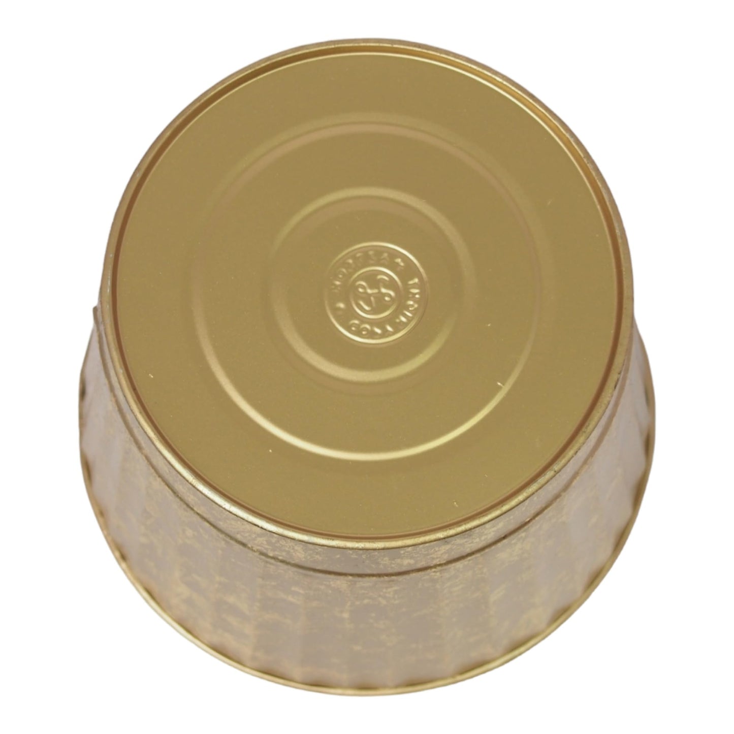 Hosley Gold Metal Planters Set of 2 – 7” x 6” Hammered Buckets for Wedding Centerpieces, Event Decor, Floral Arrangements, Party Tables, Bulk Use