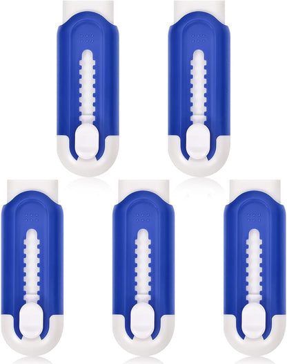 Pencil Erasers, Retractable Erasers for Pencils - Blue White, Pack of 5