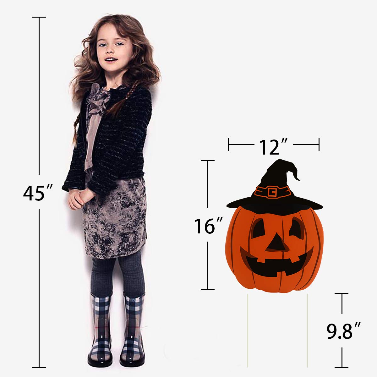 10PCS Yard Signs Halloween Props Pumpkin Ghost Monster Stakes for Decorations Outdoor Lawn Decor
