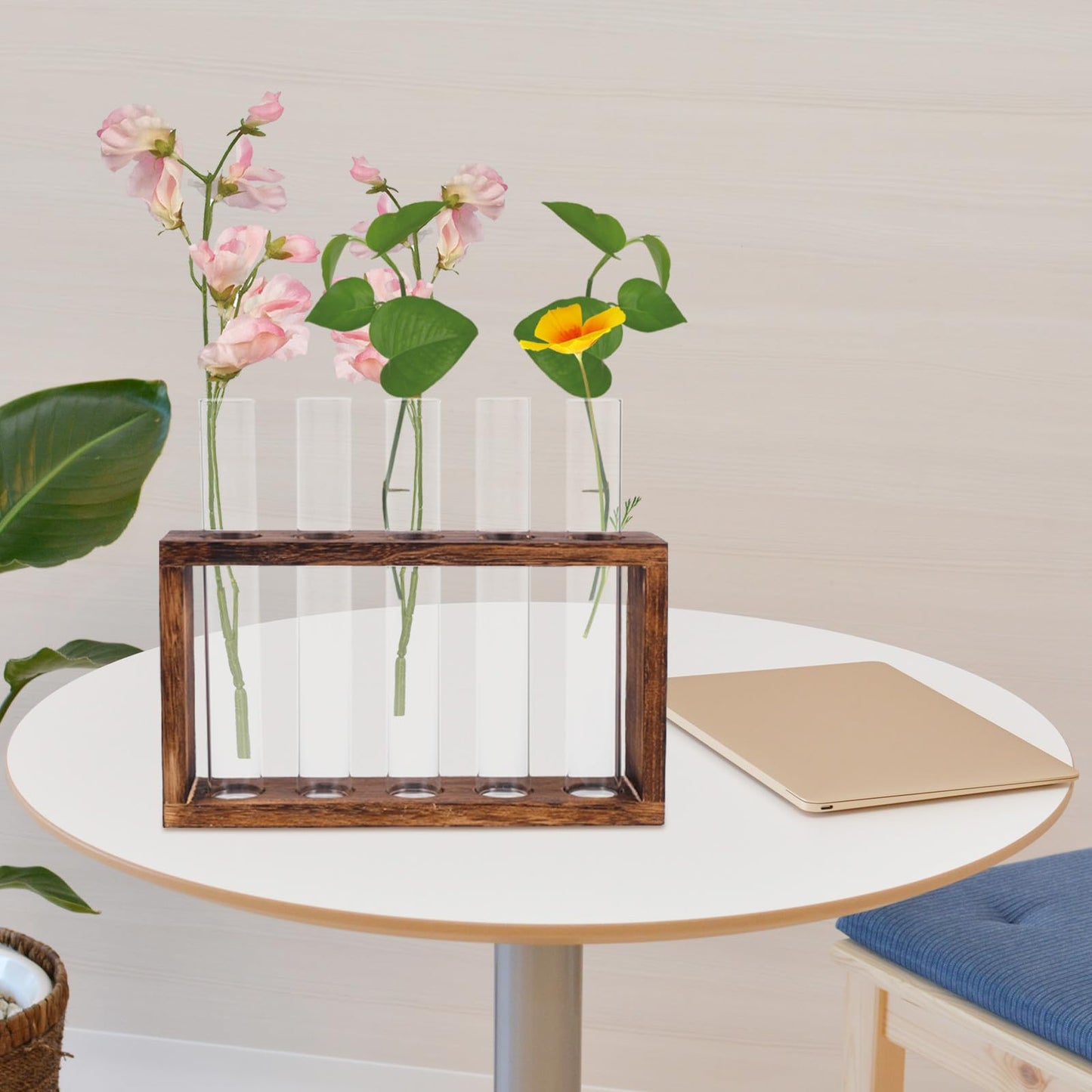 FOMIYES Hydroponic Test Tube Vase Large Glass Planting Container for Water Plants, Glass Terrarium Planter for Home Décor and Indoor Greenery