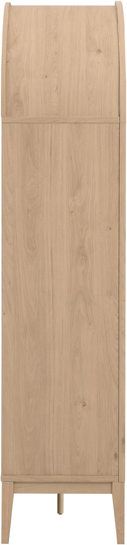 Modway Nolan Tall Arched Storage Display Cabinet in Light Oak
