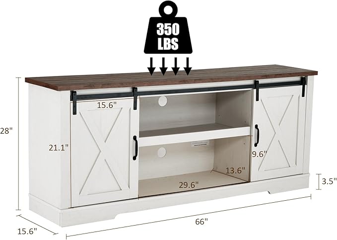 AMERLIFE 66" Farmhouse TV Stand