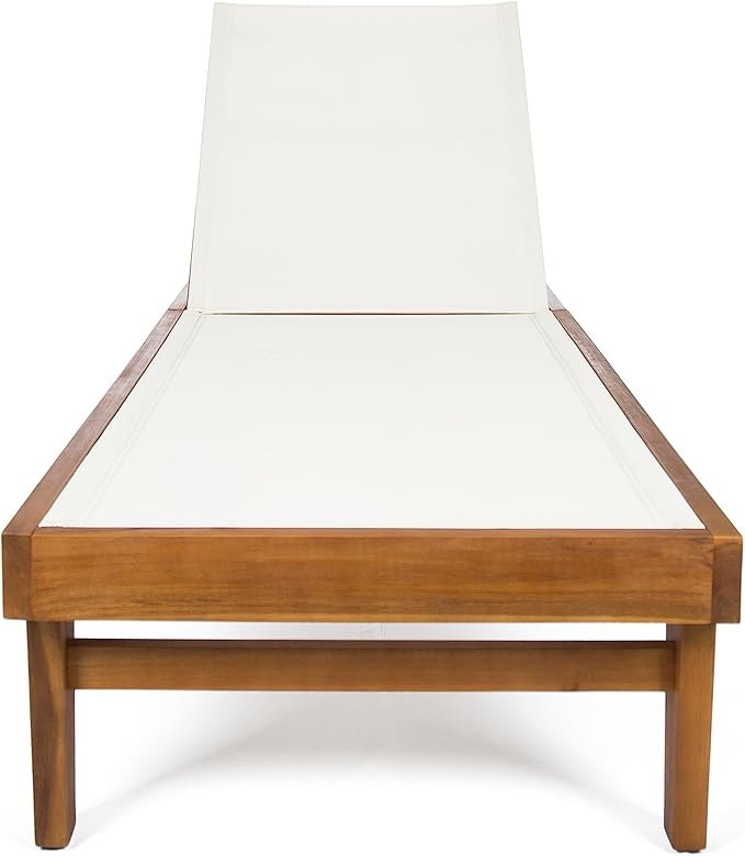 Christopher Knight Home Dina Set of 2 Chaise Lounge Chair Outdoor, Acacia Wood