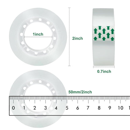 48 Rolls Clear Tape, Transparent Tape Refills, Gift Wrap Tape 3/4 * 1000 inch for Gift Wrapping for Office, Home, School