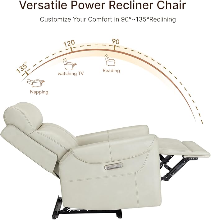 KISLOT Leather Recliner Chair for Adults Wall Hugger RV Recliner