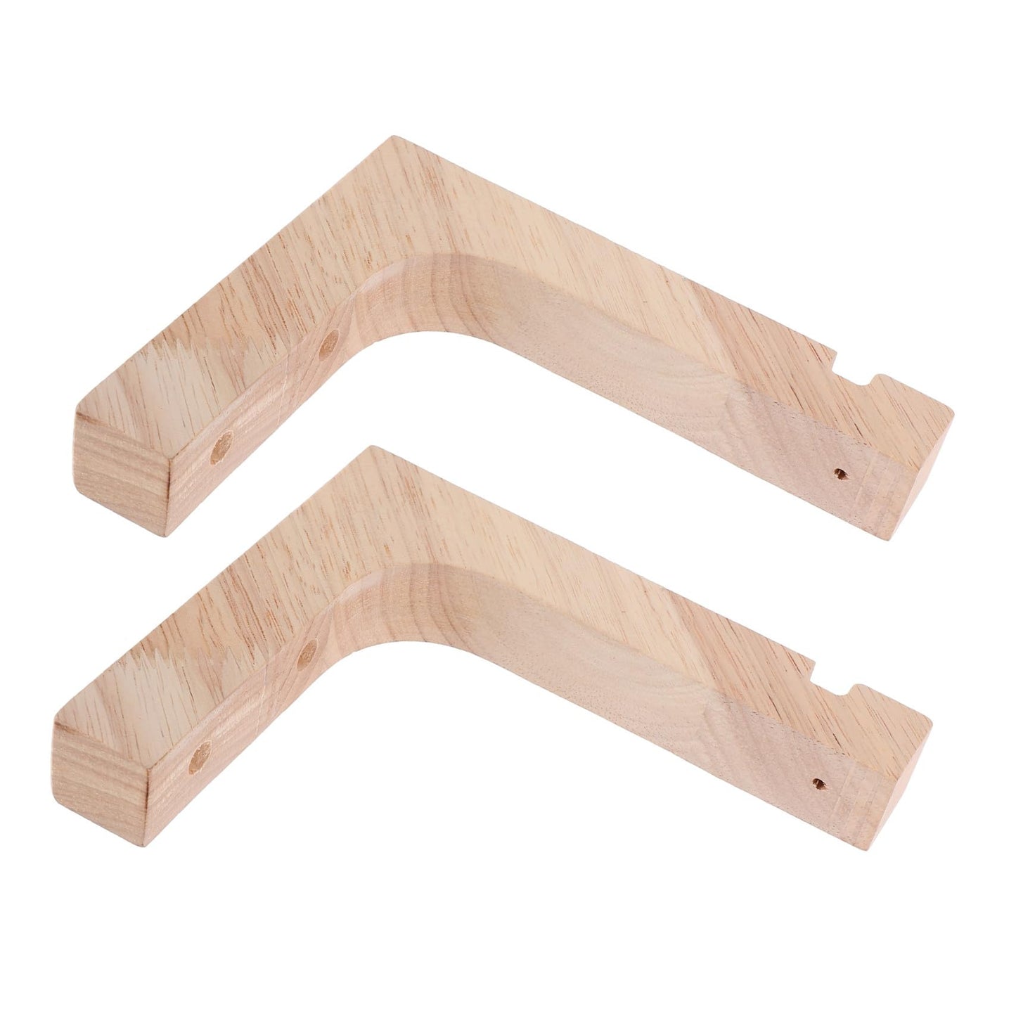 SEWACC Wooden Plant Hanger Hooks 2pcs Heavy-Duty Wall and Ceiling Hanging Plant Brackets for Indoor and Outdoor Flowerpot Holders Natural Wood Color