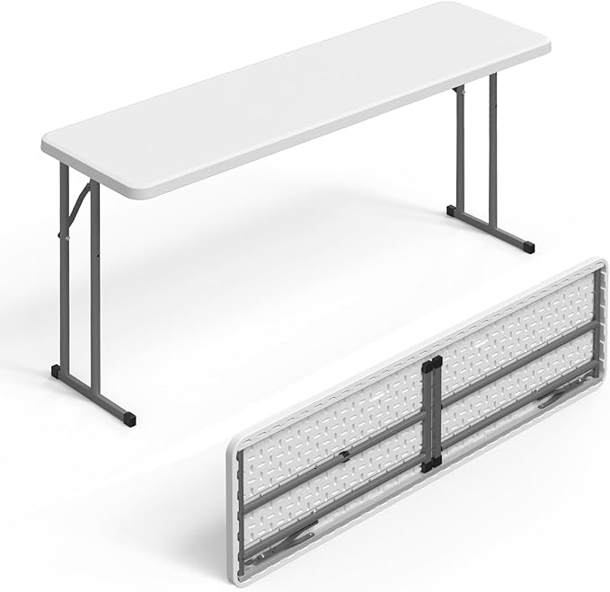 VINGLI 5 FT Narrow Folding Table, Home Work