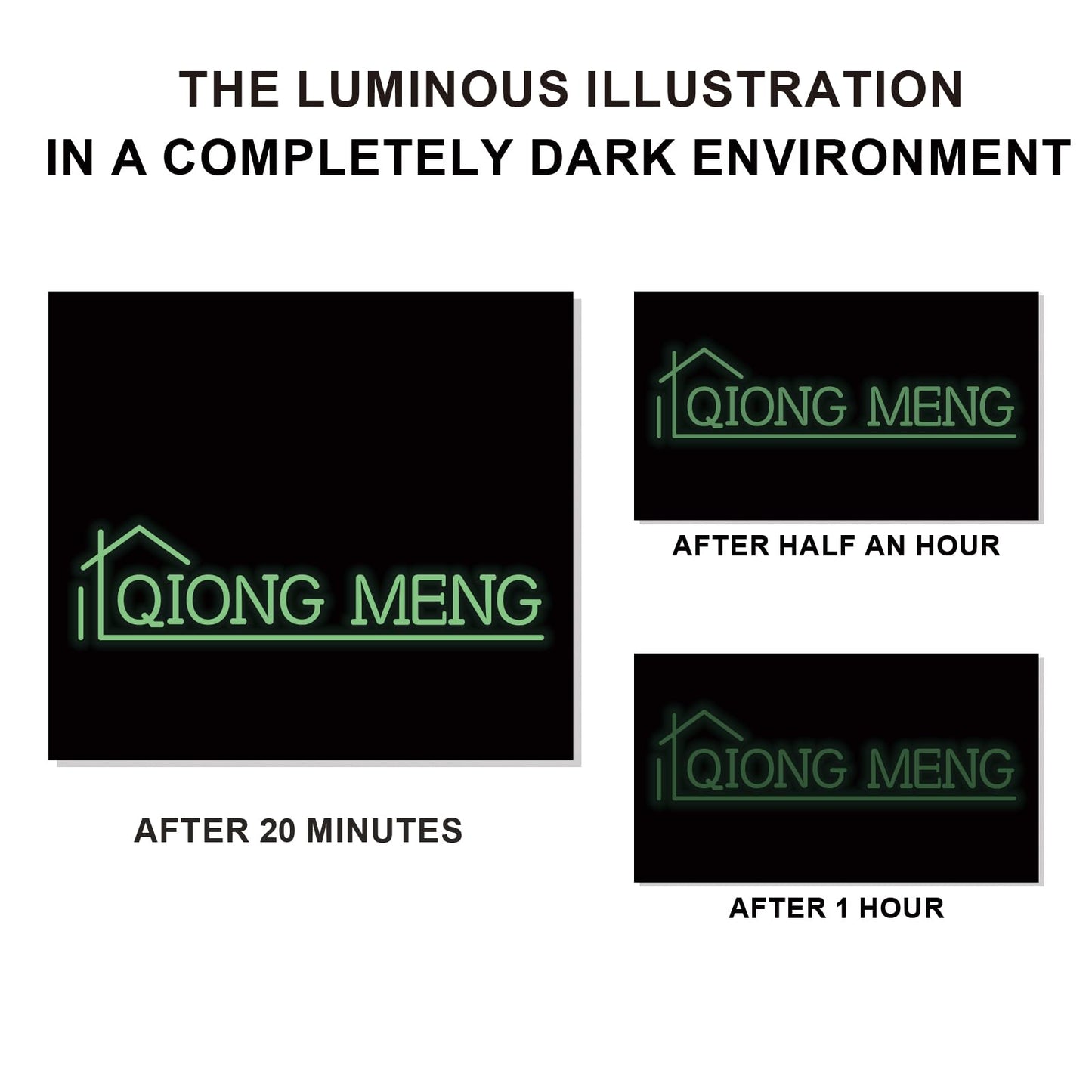 QIONG MENG Halloween Door Mat Rug Go Away Decorative Glow in The Dark Doormats Luminous Entrance Rugs Floor Front Mats for Luminous Farmhouse Home Kitchen Decor 17 x 27 Inch