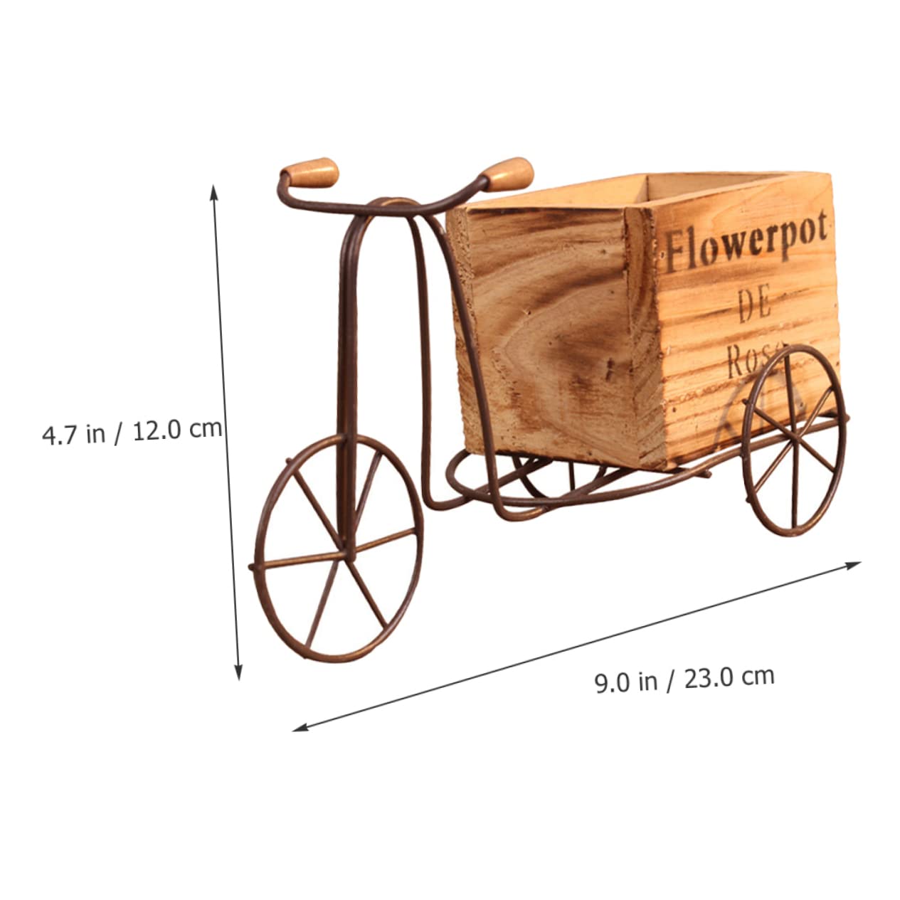 ORFOFE 1set Iron Tricycle Plant Stand for Indoor and Outdoor Use Rustic Style Bike Flower Pot Holder Planter for Home and Garden Decoration