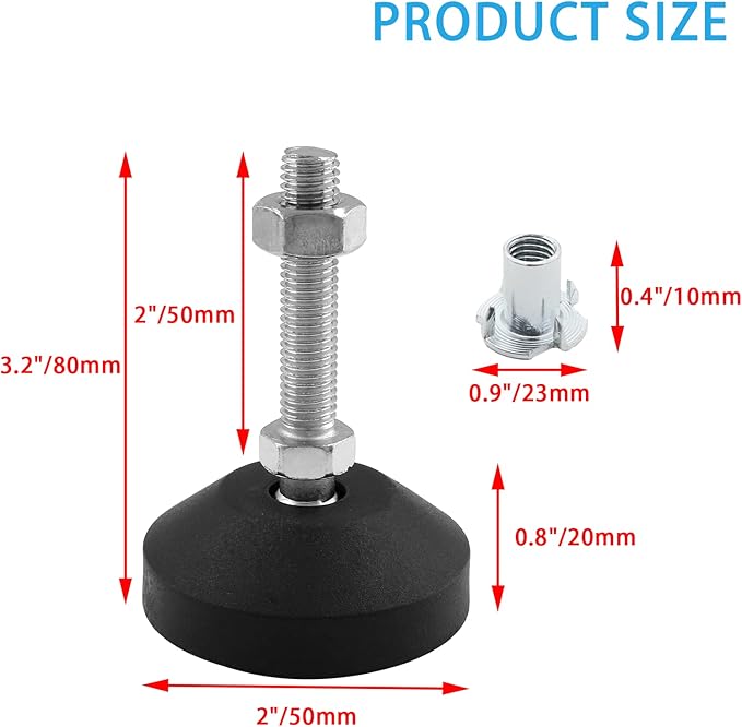 Luomorgo 4 Pcs M10 Leveling Feet