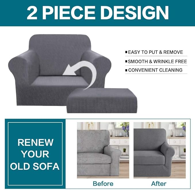 Turquoize 2 Piece Chair Covers Chair Slipcovers