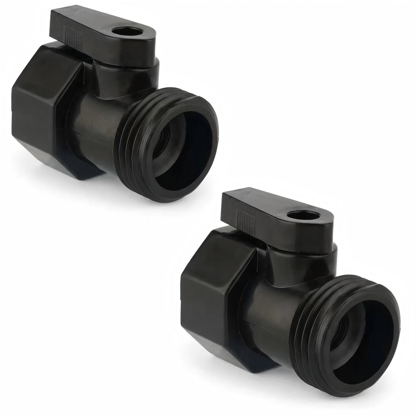 GQAQZQ Aquarium Water Changer Flow Valve 2-Pack - Leak-Proof ON/OFF Control for Fish Tank Siphon Hose | Compatible with Python Water Changer System | Universal 1/2" 5/8" 3/4" Garden Hose Fitting