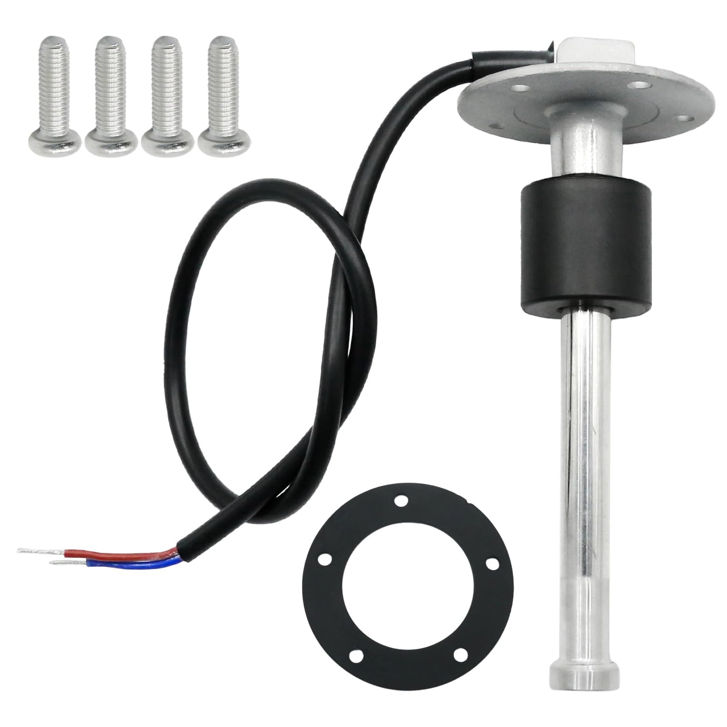 MDEOOSKY 0-90 Ohm Fuel Sending Unit, 6"/150mm Waterproof Water Level Gauge Sensor, Stainless Steel Gas Water Fuel Tank Sender Sensor for Boat Marine Car RV Truck Motorcycle