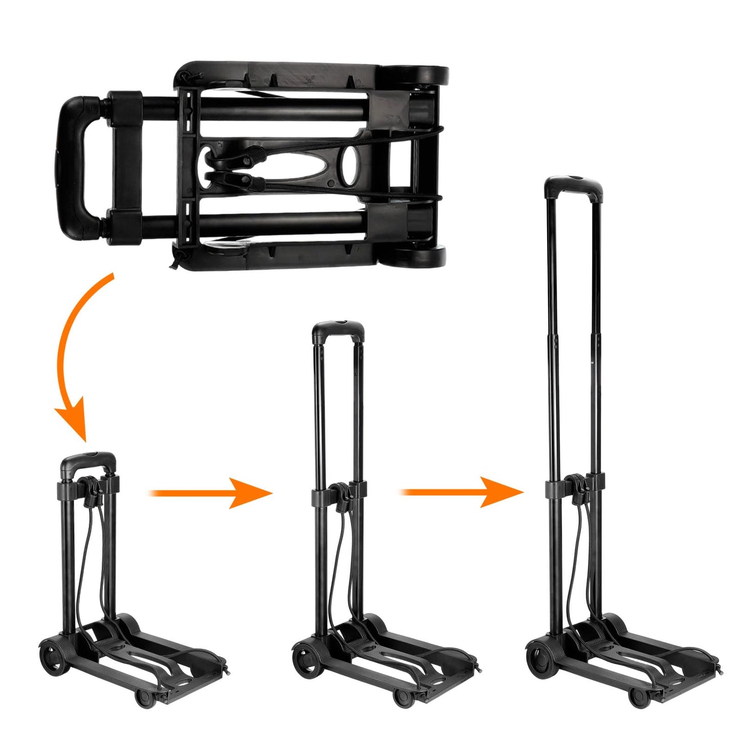 MECCANIXITY 1pcs Rolling Plant Stand 16"-24" 55lb Plant Roller Base Flower Pot Dolly Holder with 360° Lockable Wheels for Indoor Outdoor Black