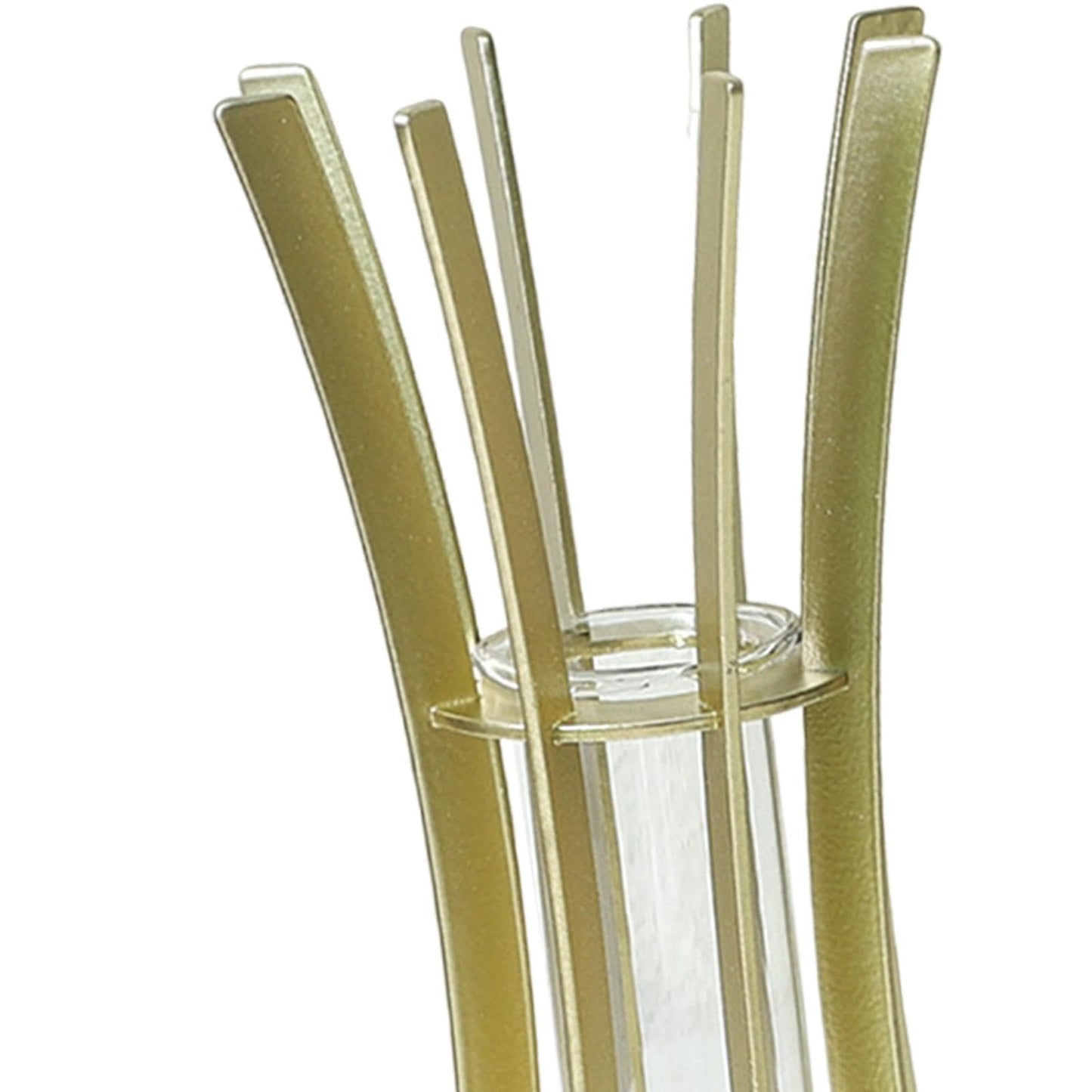 Gcljlmy Hydroponic Plant Glass Tube Flower Vase Desktop Decoration Sturdy Decorative for Plant Propagating Terrariums (Golden 7x7x20cm)