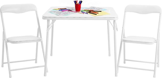 Flash Furniture Mindy Kids 3-Piece Folding Table and Chairs Set