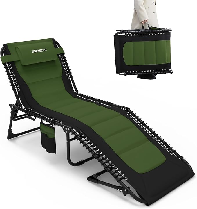 Oversized Padded Outdoor Folding Lounge Chair
