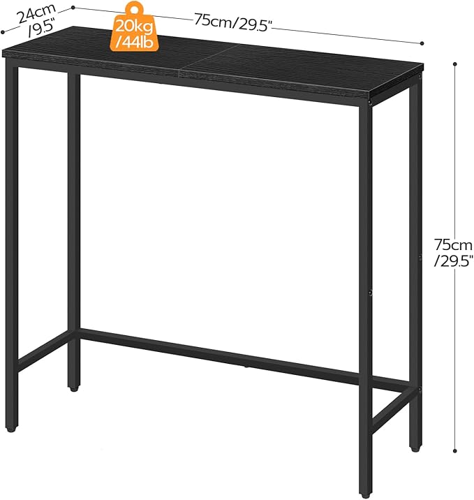 HOOBRO Narrow Console Table, 29.5" Small Entryway Table, Thin Sofa Table