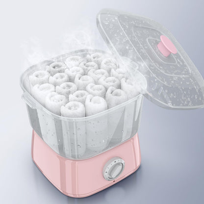 Hot Towel Warmer, Rapid Heating Towel Steamer for Facials can Hold 12 Mini Wet Towels, Portable Mini Towel Warmer for Bathroom,Spa and Salon.