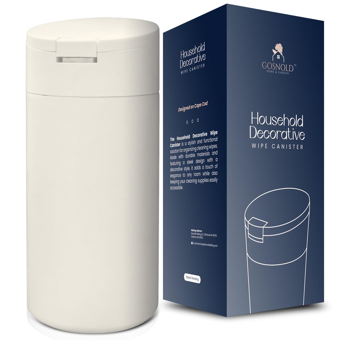 Extra Large Refillable Wet Wipes Dispenser (Cream) | Fits Clorox, Lysol, Bleach, Sanitizing Wipes | Durable Reusable Wipes Holder for Kitchen, Bathroom, Office, School | Gosnold Home & Garden