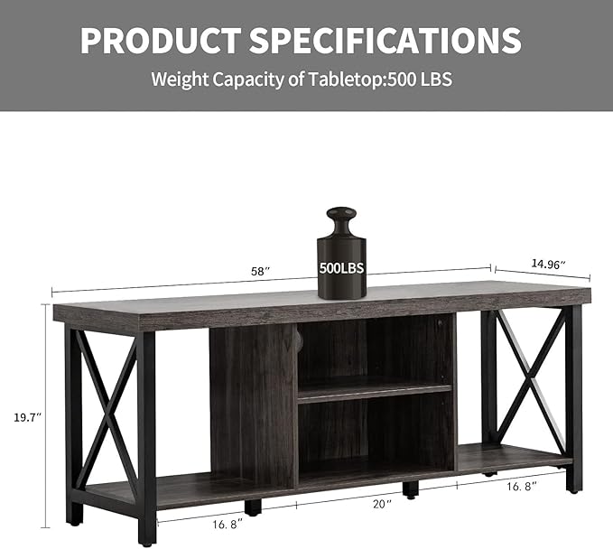 GAZHOME TV Stand for TV up to 65 Inches, TV Cabinet