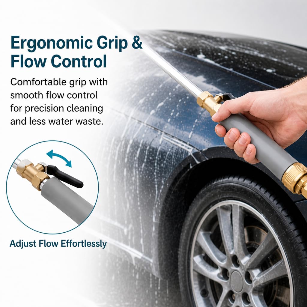 jet nozzle power washer wand for garden hose with 3 high pressure water hose nozzle and Quick Connectors For Patio Car Window Washing