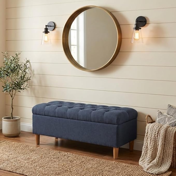 Homepop Home Decor | Tufted Ainsley Button Storage Ottoman Bench