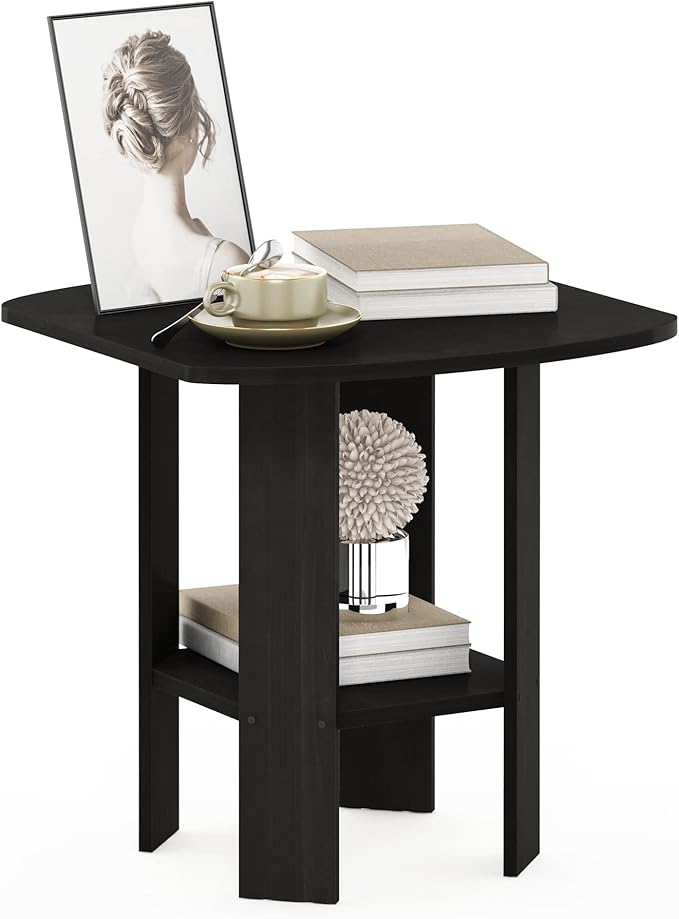 Furinno SIMPLE DESIGN Side Table, 2-Tier Modern End Table