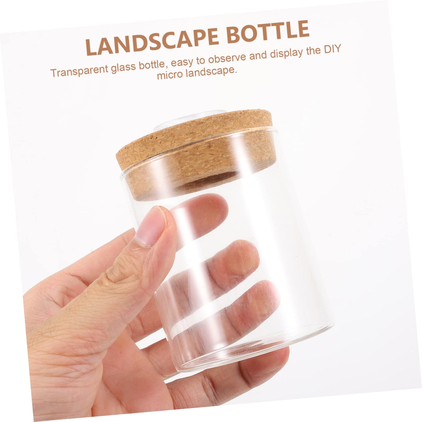 Ciieeo Cylinder High Borosilicate Glass Moss Plant Bottle Creative DIY Microlandscape Terrarium Holder for Indoor Decoration Mini Fish Tank
