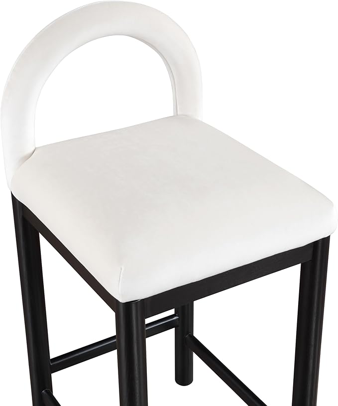 Meridian Furniture 11035Cream-C Conrad Collection Art Deco Counter Stool