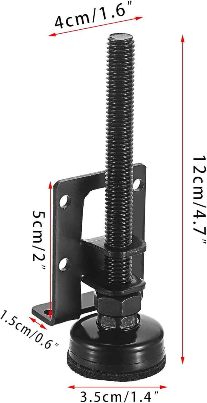 OwnMy 4 Packs Adjustable Furniture Leveling Feets L Shaped Furniture Levelers